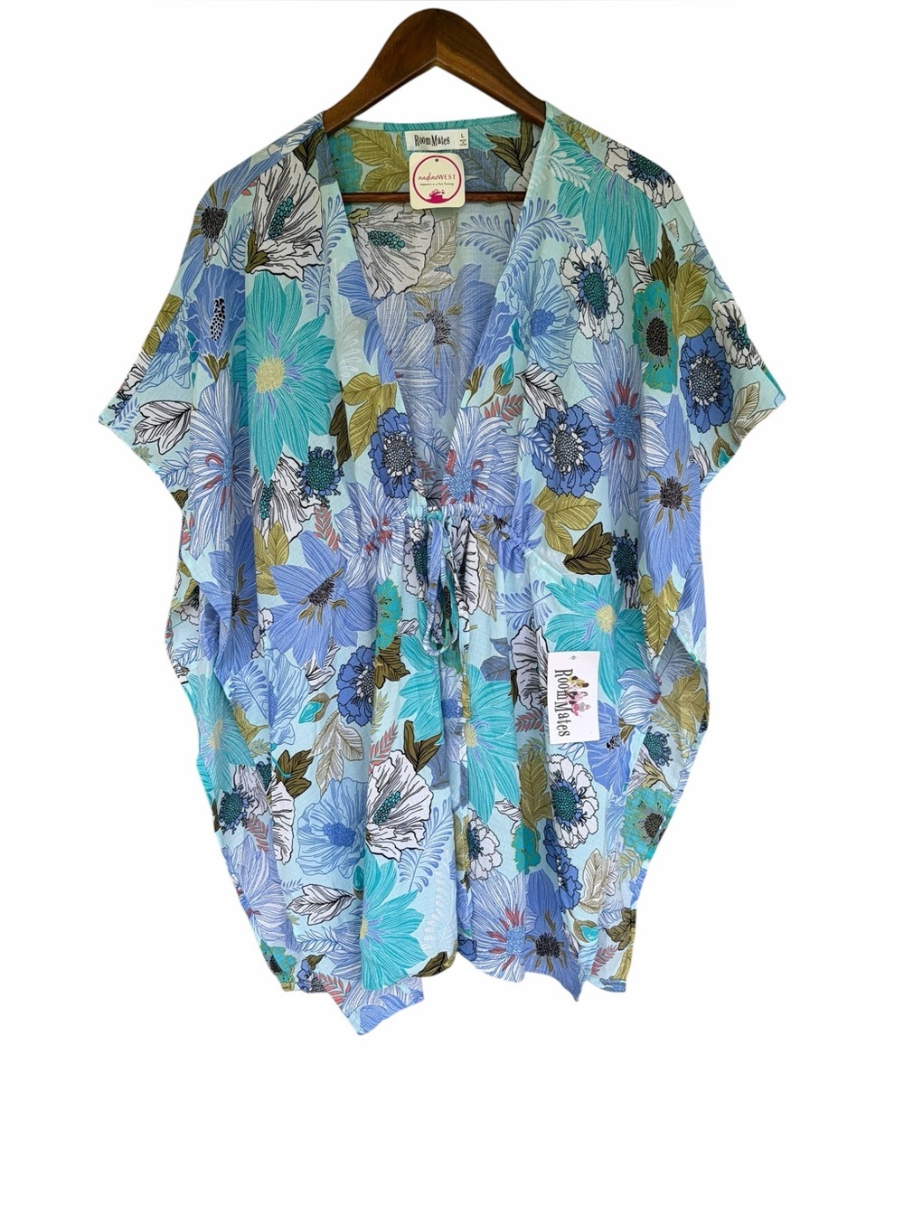 NWT Room Mates Floral Kimono Swim Suit Cover